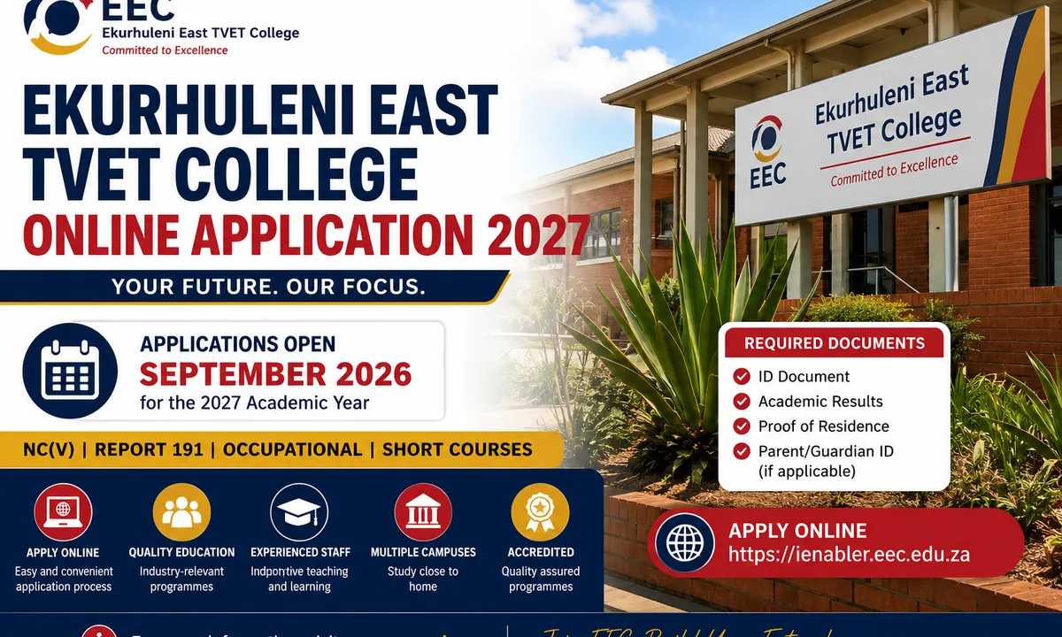 Ekurhuleni East TVET College Online Application 2027