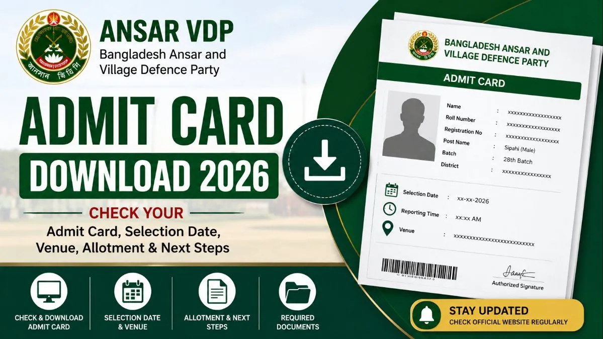Ansar VDP Admit Card Download 2026 β Check Now