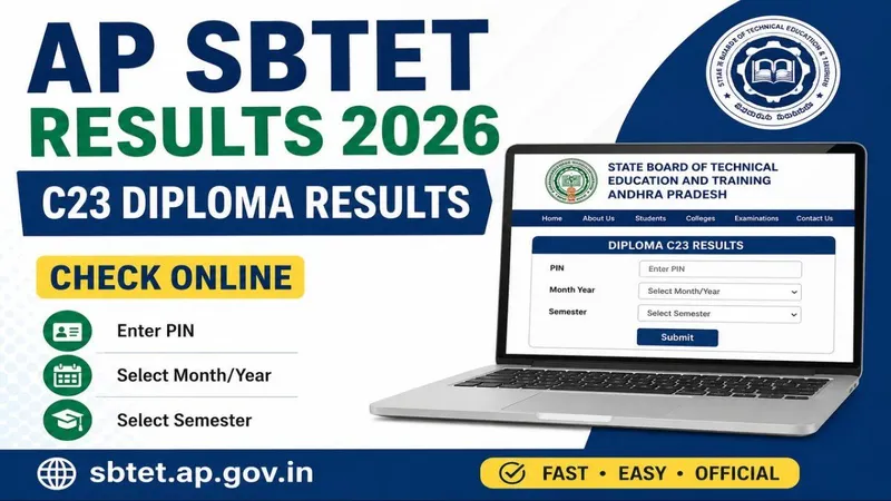 AP SBTET Results 2026 at sbtet.ap.gov.in: Check AP SBTET C23 Results