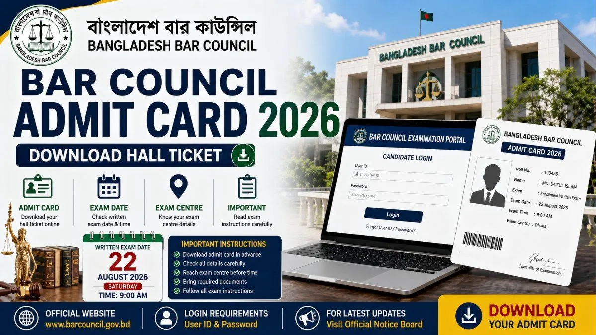 Bar Council Admit Card 2026 β Download Hall Ticket