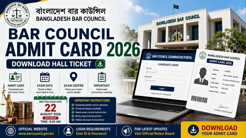 Bar Council Admit Card Download 2026 – Check Hall Ticket, Exam Date & Instructions