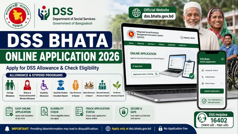 dss.bhata.gov.bd Online Application 2026 – Apply for DSS Allowance & Check Eligibility