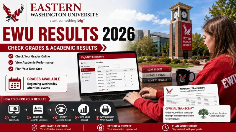 Eastern Washington University Results 2026 – Check Grades, GPA & Academic Results Online