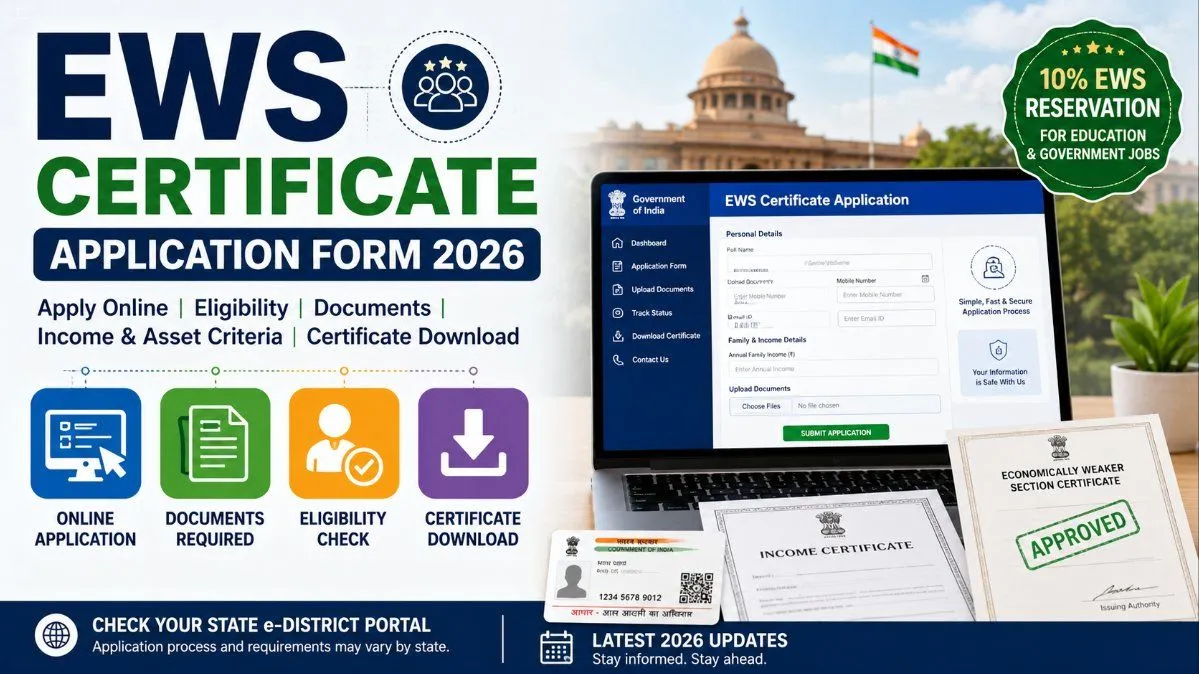 EWS Certificate Application Form 2026: Apply Online