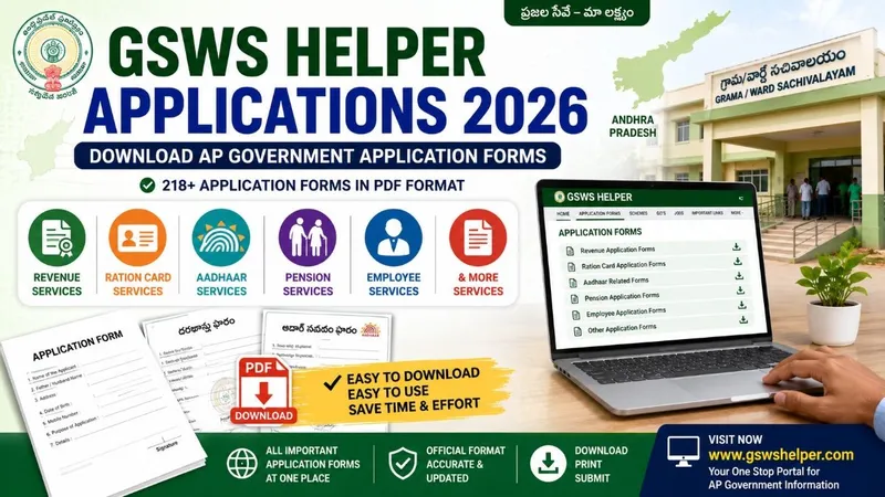 GSWS Helper Applications 2026 – Download AP Government Application Forms