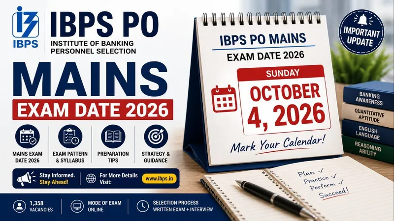 Everything You Need to Know About the IBPS PO Mains Exam Date 2026