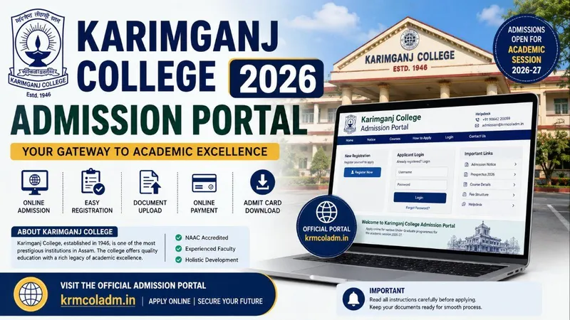Karimganj College Admission Portal 2026 – Apply Online, Login & Admission Process