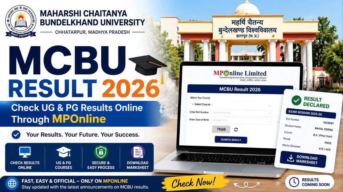 MCBU Result 2026 Declared: Check UG & PG Marks Online