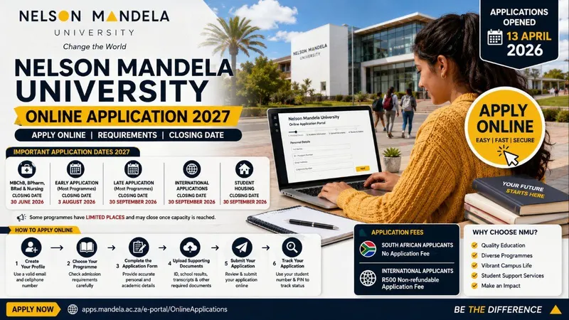Nelson Mandela University Online Application 2027 – Apply Online