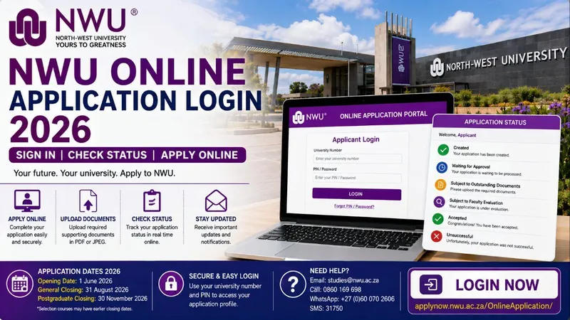 NWU Online Application Login 2026-2027 – Sign In, Check Status & Apply Online
