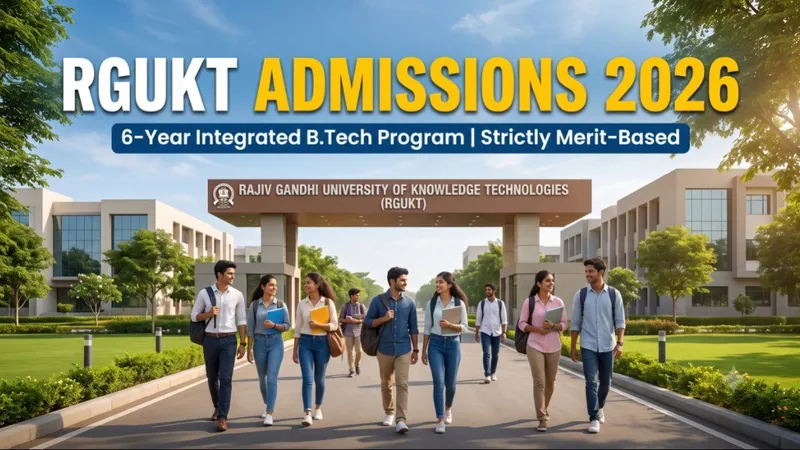 RGUKT Admissions 2026: Step-by-Step Guide to Eligibility, Dates & Selection