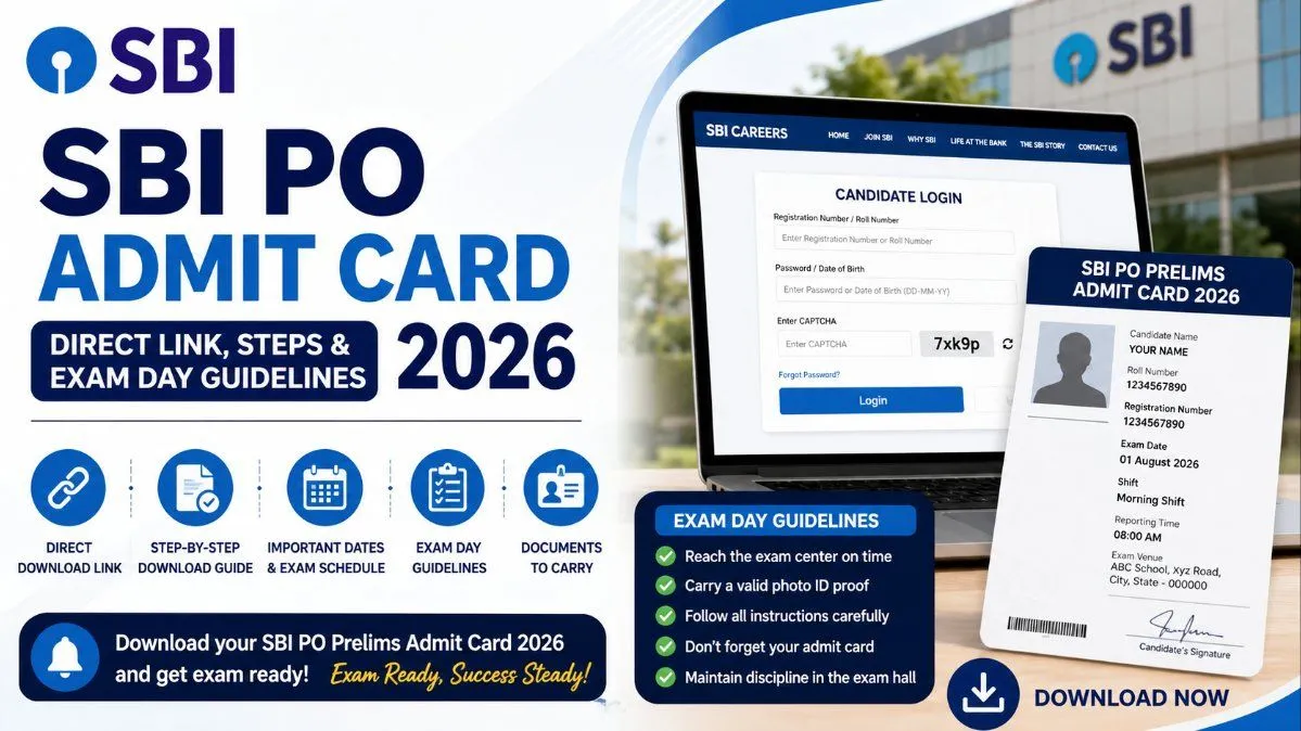 SBI PO Admit Card Download 2026: Direct Link & Exam Pattern