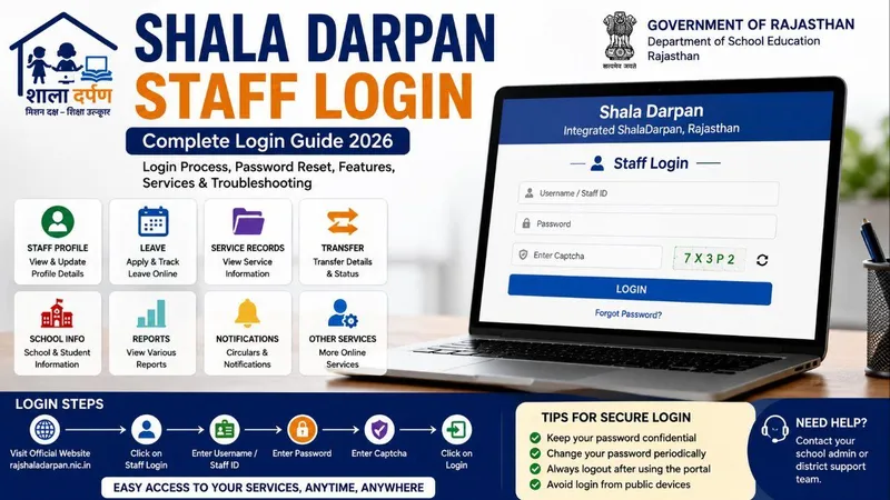 Shala Darpan Staff Login 2026: Login Process, Password Reset & Complete User Guide