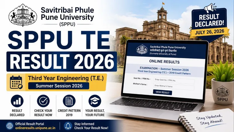 SPPU TE Result 2026 Out (Direct Link): Check Pune University 3rd Year Engineering Scores