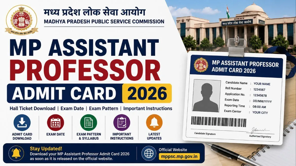 MPPSC Assistant Professor Admit Card 2026: Download Guide