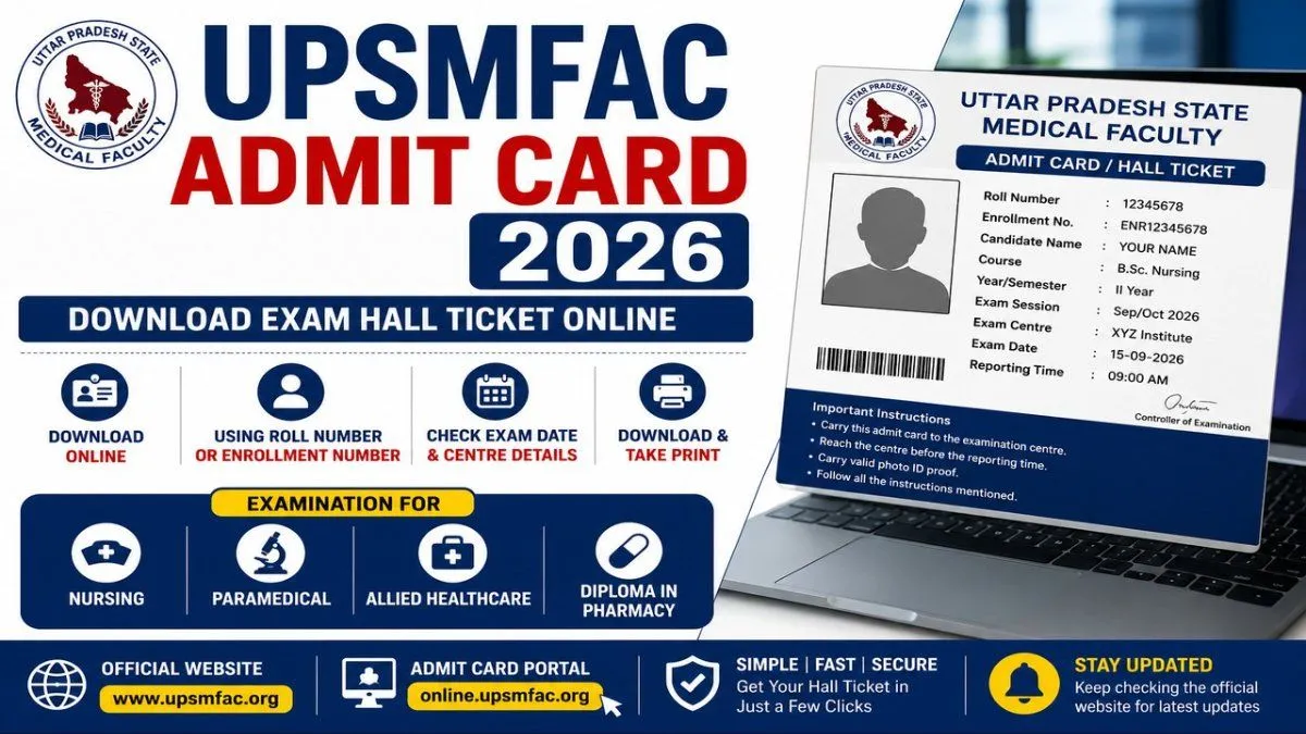 UPSMFAC Admit Card 2026 – Download Exam Hall Ticket